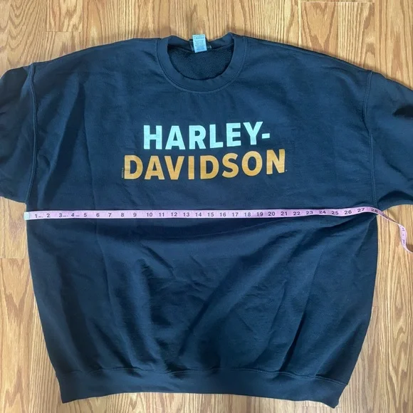 Harley-Davidson Motorcyles Santa Maria California Black Orange Sweatshirt Sz 3XL - Picture 5 of 7